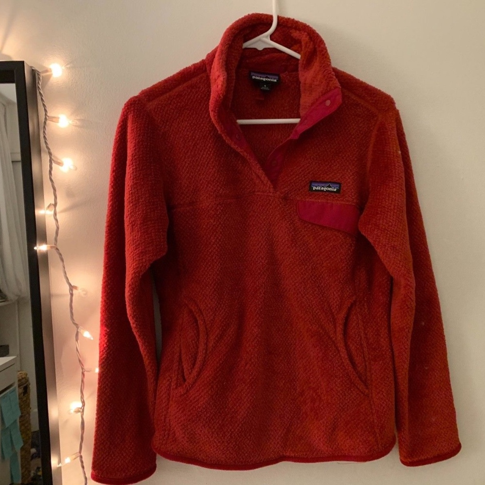 NEW Burnt Red Women's Patagonia Fleece Pullover